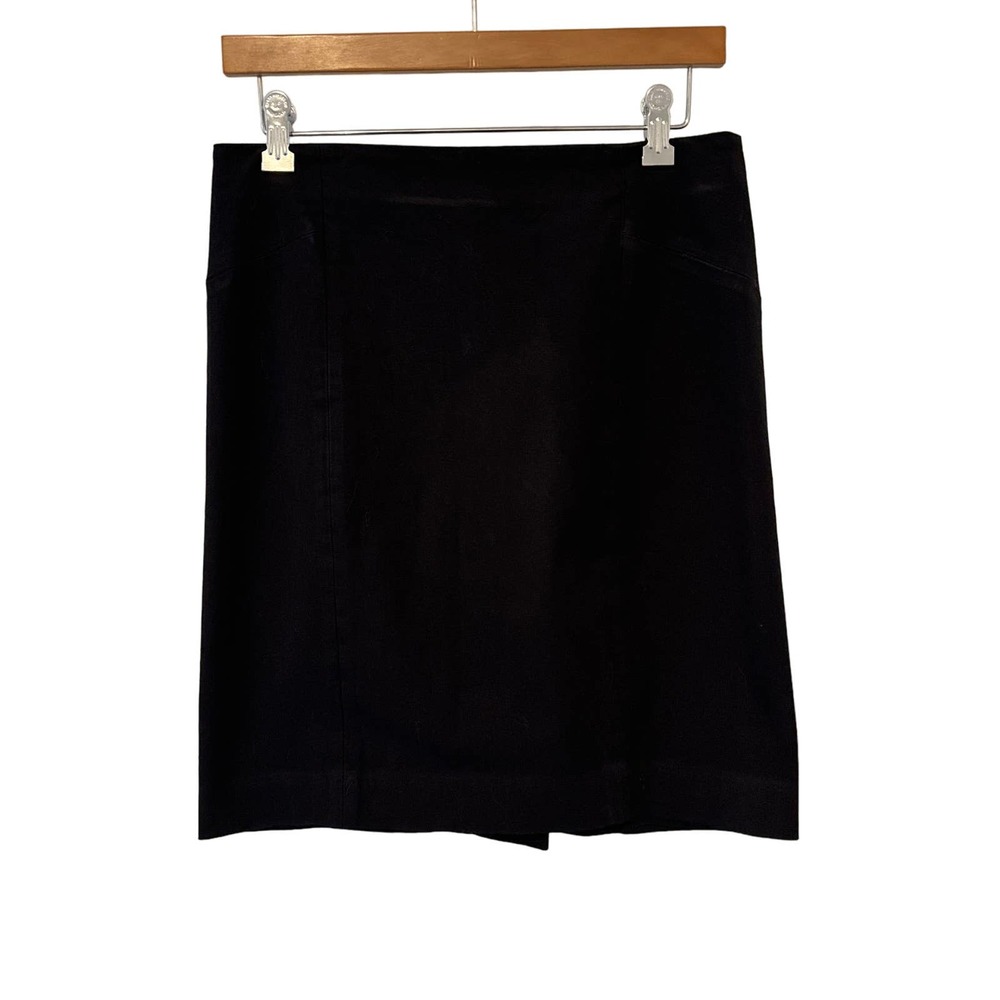 Banana Republic Black Stretch Fabric Pencil Skirt Back Zip Size 6 Pre-owned